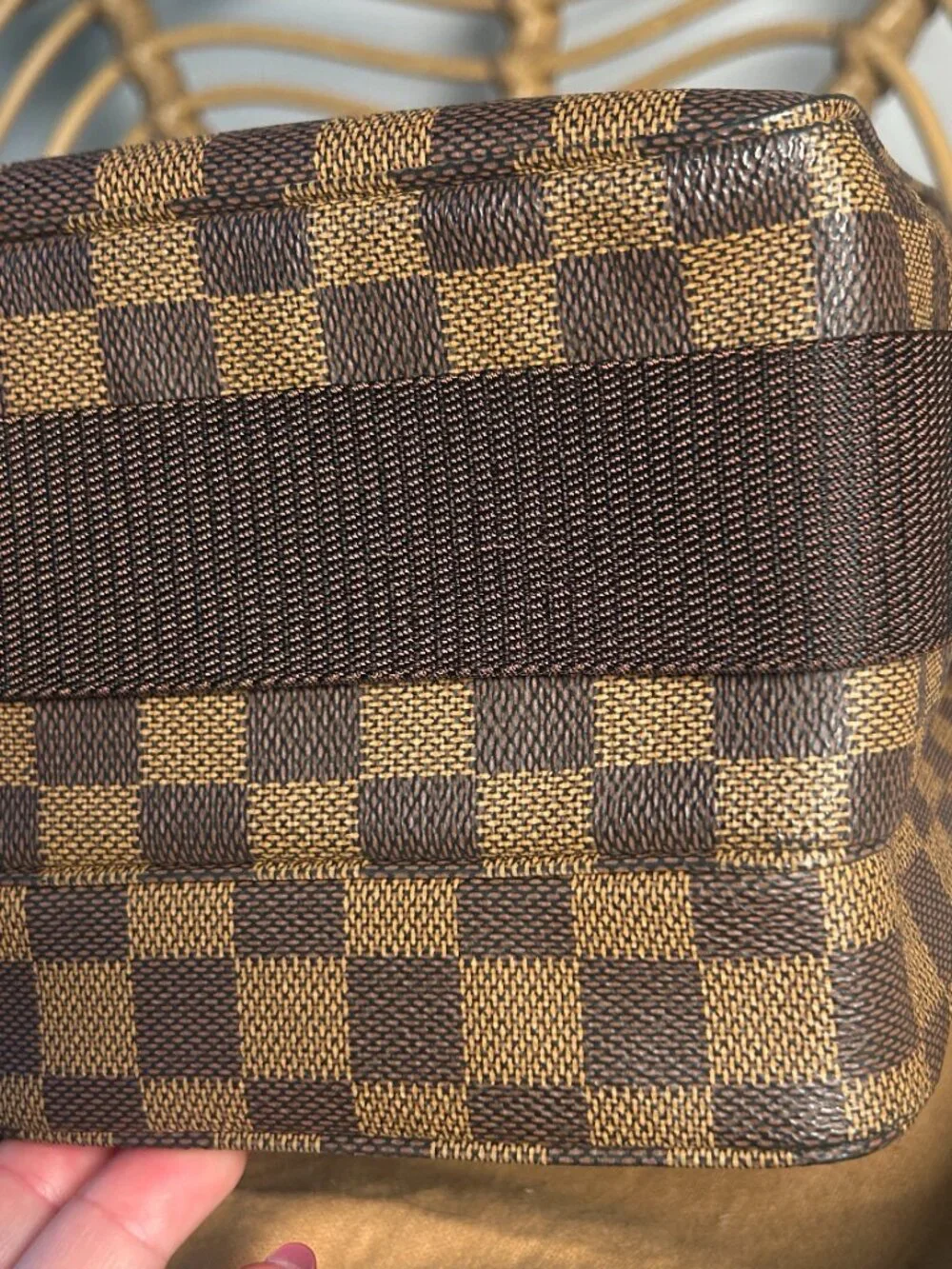 Louis Vuitton Broadway Bag in Damier Ebene & dust bag